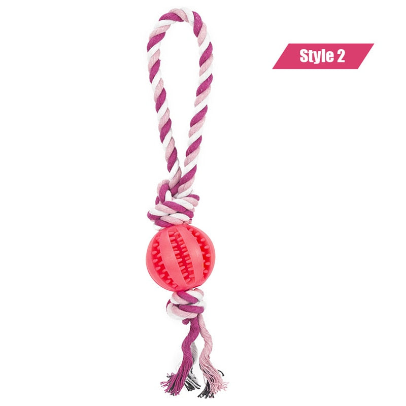 GOLIATH Bite resistant Ball and Rope chew toy